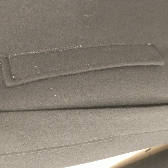 Vintage Black Wool Cape Hooded 40" Long Deep Hood Neck Tie Holes Costume or Fix - Picture 8 of 12